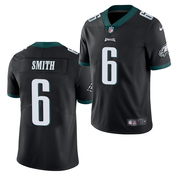 Men's Philadelphia Eagles #6 DeVonta Smith Black NFL 2021 Draft Vapor Untouchable Limited Stitched Jersey